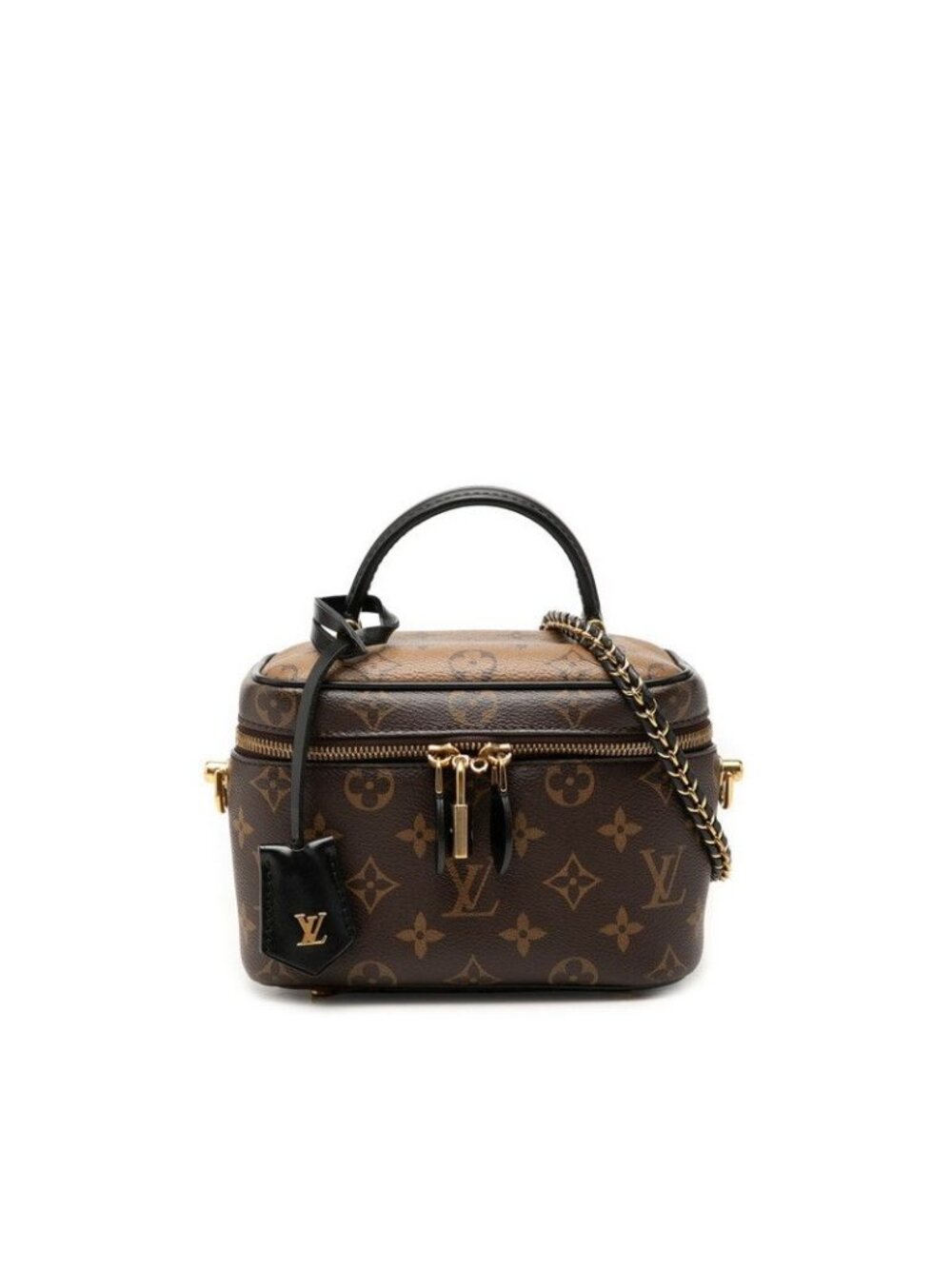 Louis Vuitton Monogram Reverse Vanity NV PM 2-Way Shoulder Bag Brown Leather